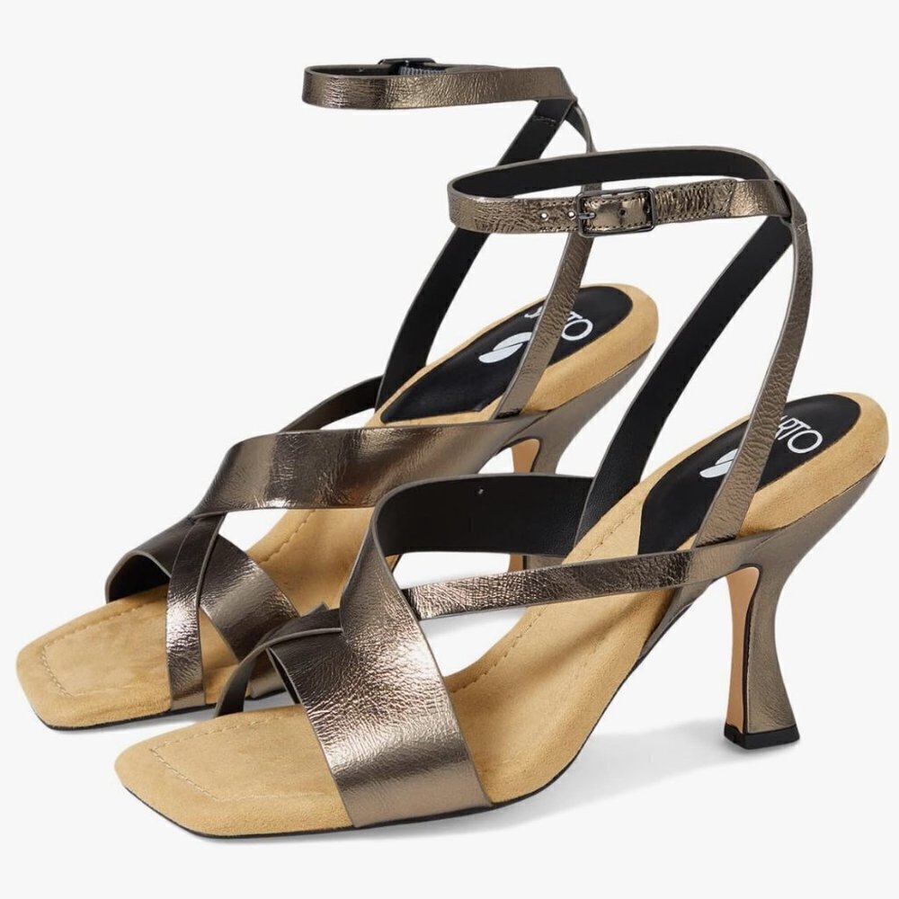 Franco Sarto Reily Ankle Strap Leather Dress Sandals